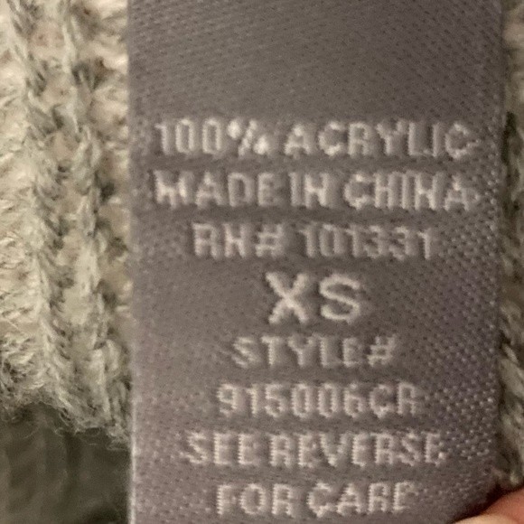 White Gray Tan Aztec Fringe Hem Kimono Size XS - Picture 4 of 4